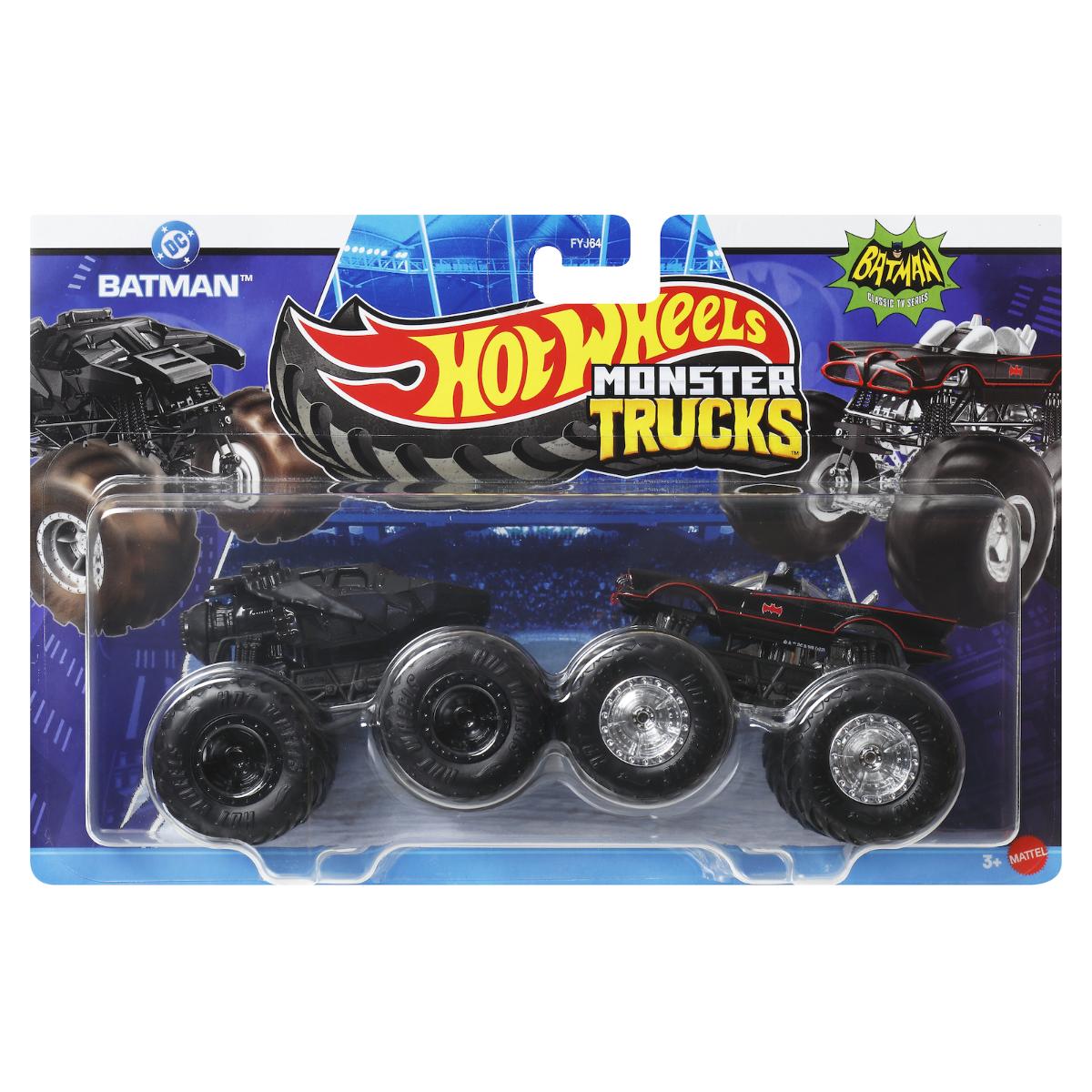 Set 2 masinute Monster Truck, Hot Wheels, Batman Vs Batman Classic Tv Series, JCC80
