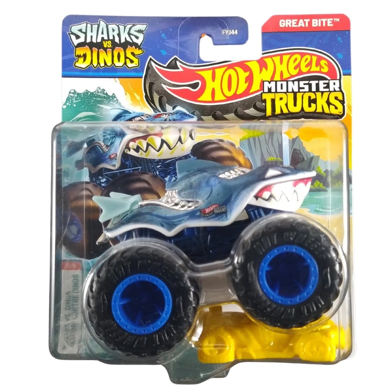 Masinuta Hot Wheels, Monster Truck, Shark vs Dinos, Great Bite, JCD73