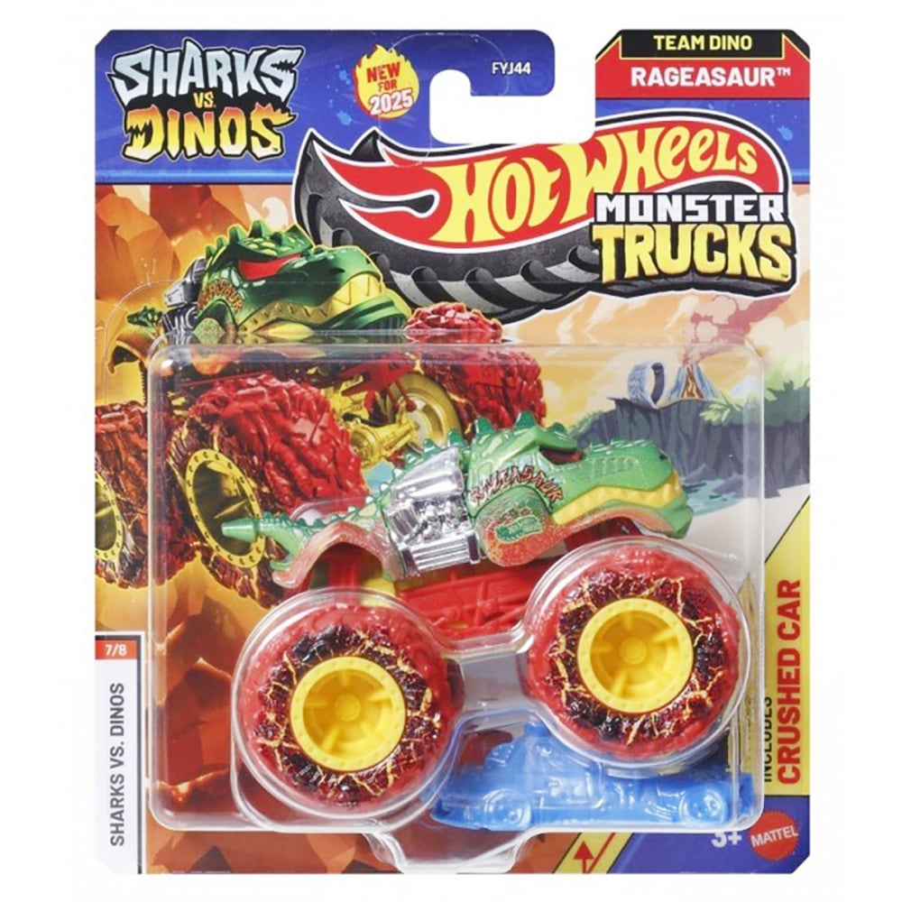 Masinuta Hot Wheels Monster Truck Rageasaur Echipa Dino JCD98