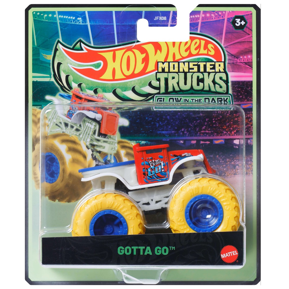 Masina Hot Wheels, Monster Truck, Glow In The Dark, Gotta Go, JCG69