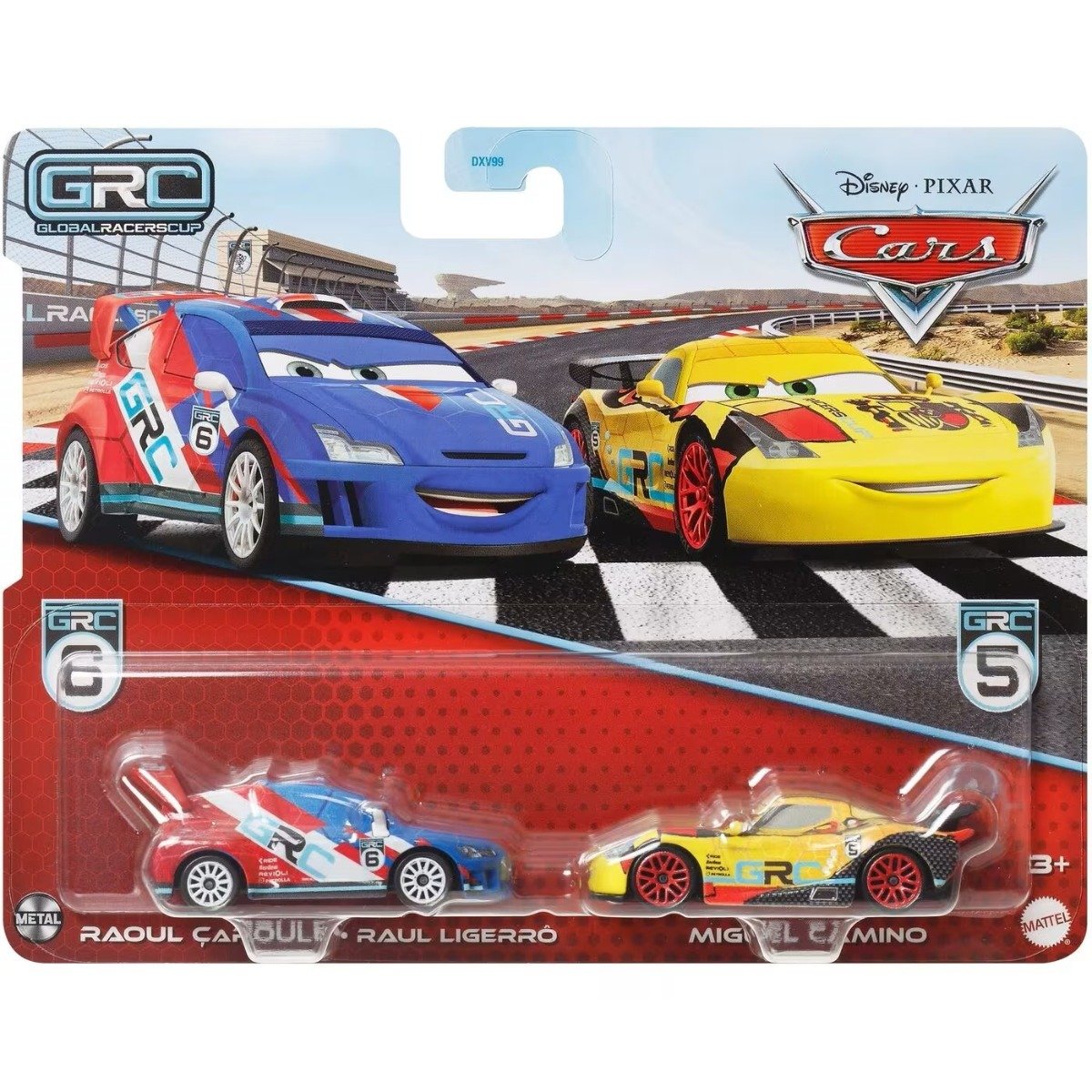 Set masinute Disney Cars 3, Raoul Caroule si Miguel Camin, JDH46