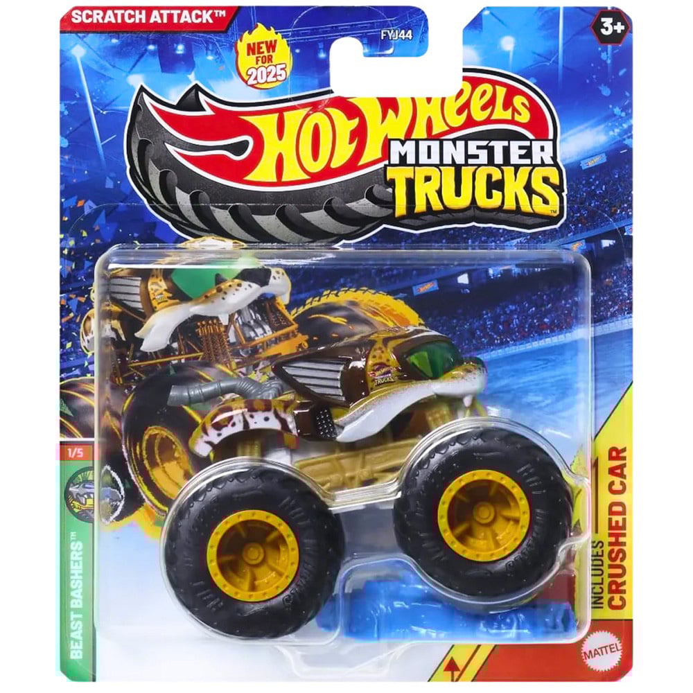 Masinuta Hot Wheels, Monster Truck, Beast Bashers, JDP68