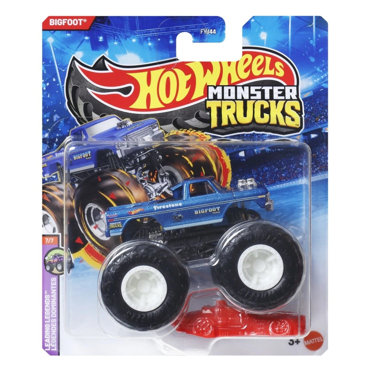 Masinuta Hot Wheels, Monster Truck, Leading Legend, Crushed Car, BigFoot, JDP91