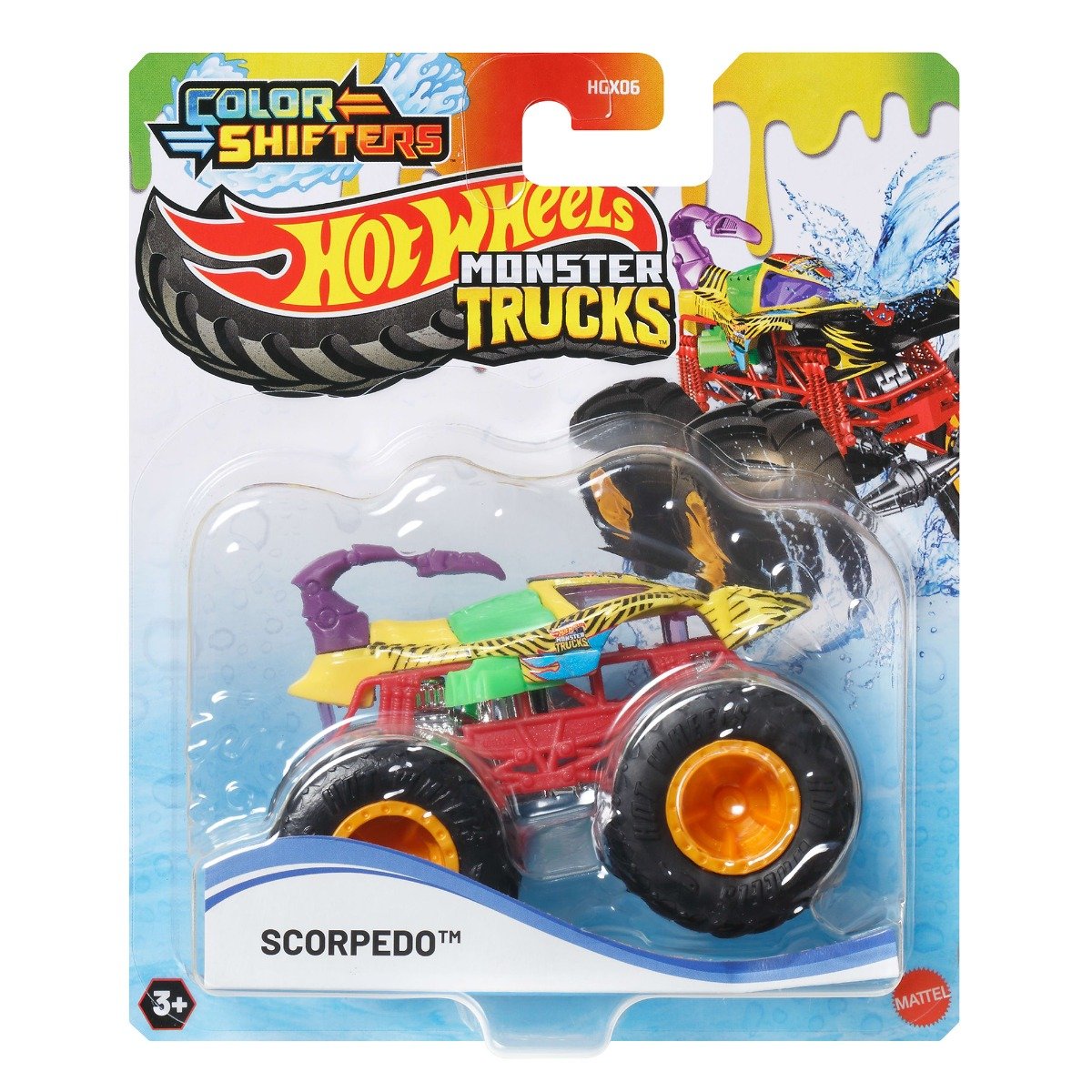 Masina de teren, Hot Wheels, Color Shifters, Scorpedo, JDV88