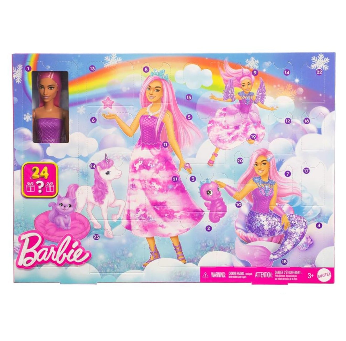 Papusa cu 24 de surprize, Barbie, Calendar Advent, JFL66