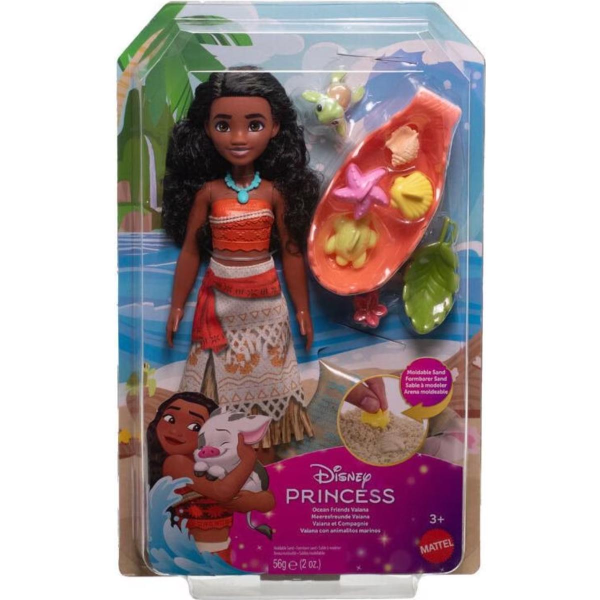 Set de joaca papusa cu animalut, Disney Princess, Ocean Friends Vaiana, JFT12