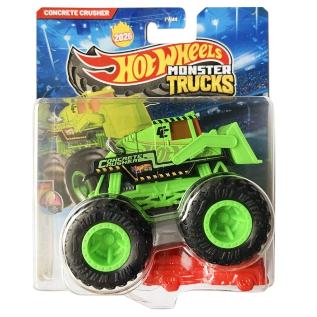 Masinuta Hot Wheels, Monster Truck, Crushed Car, Concrete Crusher, JHJ86