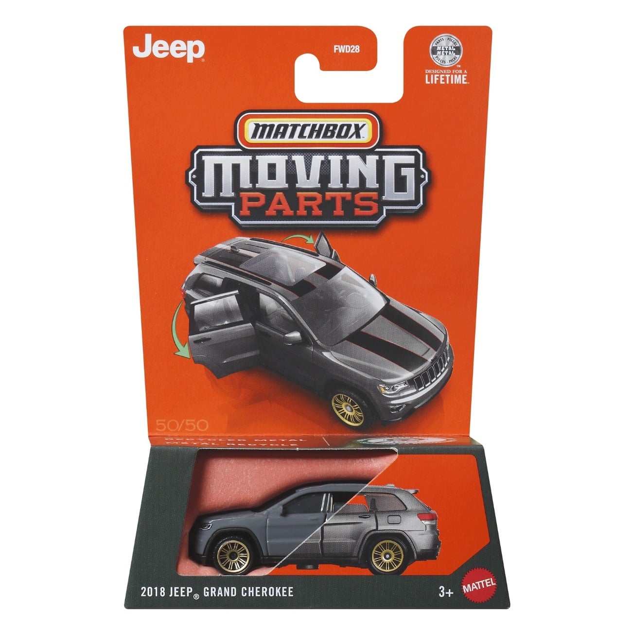 Masinuta Matchbox, Moving Parts, 2018 Jeep Grand Cherokee, JHV52