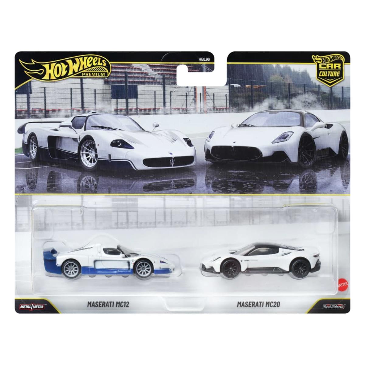 Set 2 masini metalice, Hot Wheels, Car Culture, Maserati MC12 si Maserati MC20, JHW55
