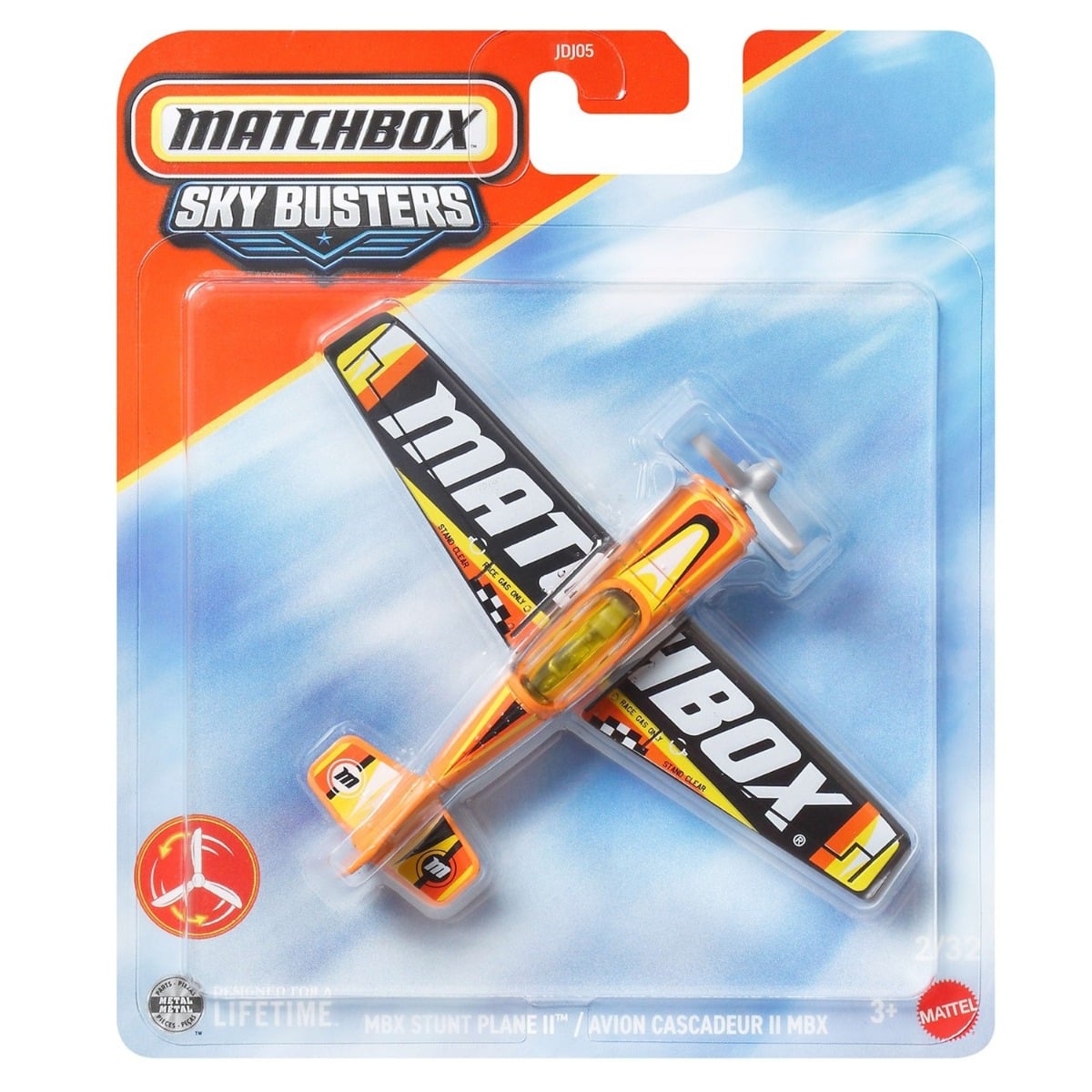 Avion metalic, Matchbox, Sky Busters, MBX Stunt Plane II, JJW17