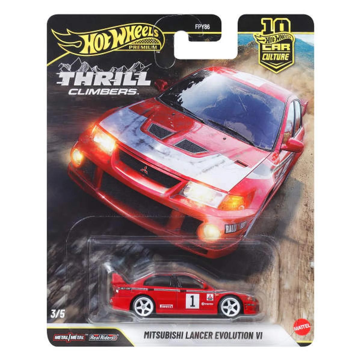 Masina metalica, Hot Wheels Premium, Car Culture, Thrill Climbers, Mitsubishi Lancer Evolution VI, JKF19