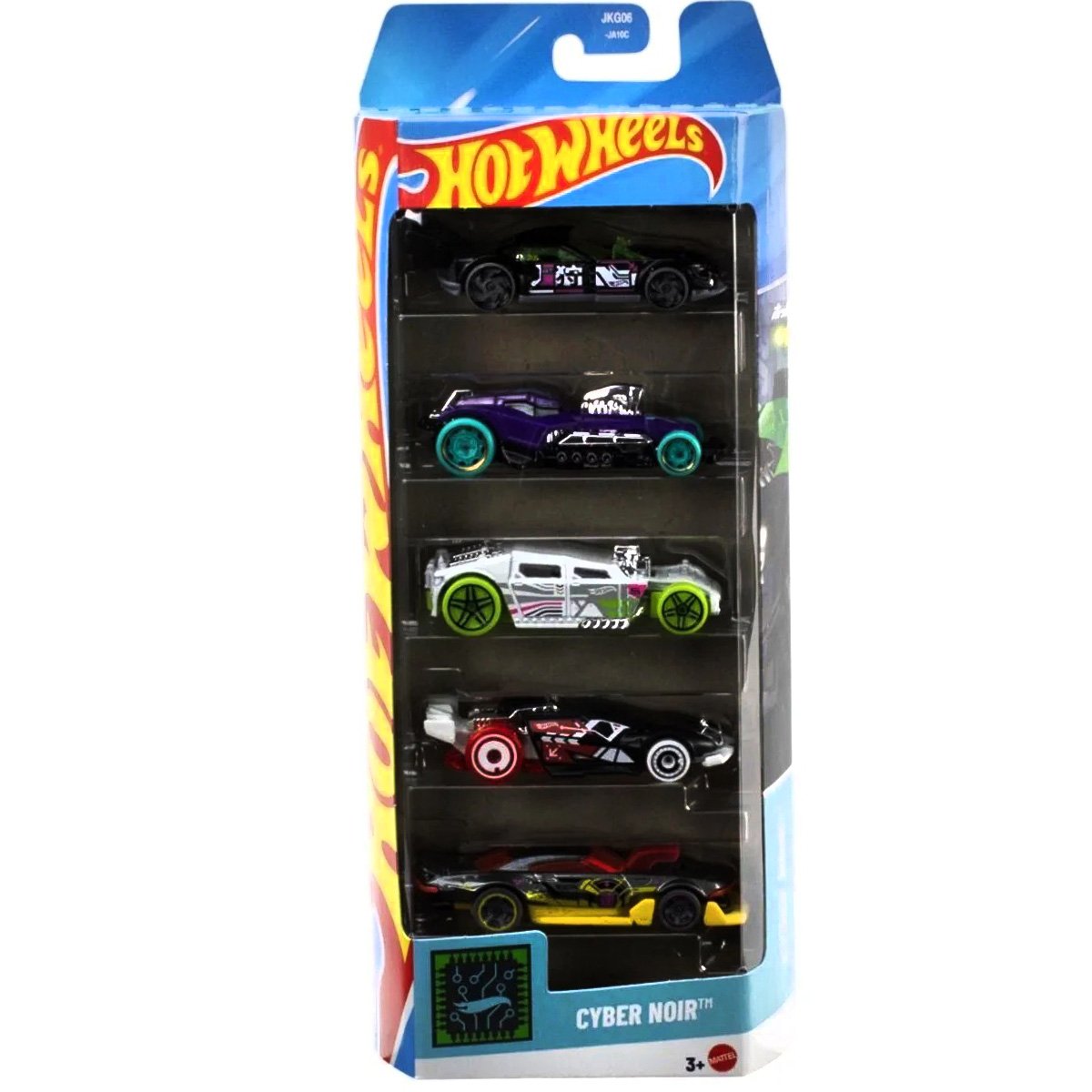 Set 5 masinute Hot Wheels, Cyber Noir, JKG06