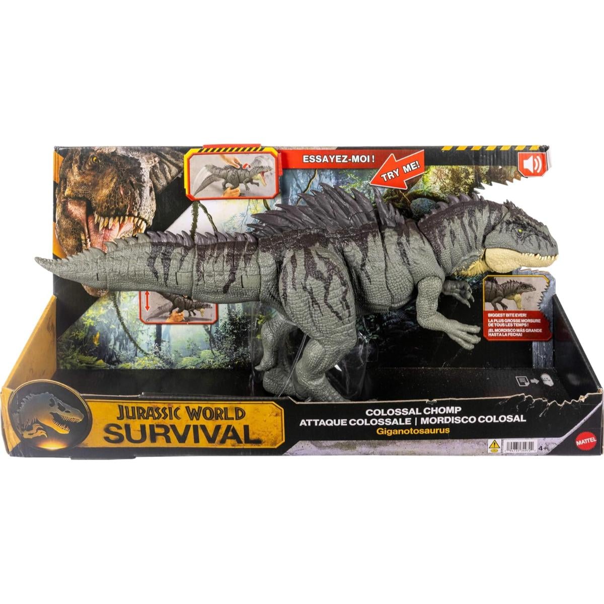 Figurina articulata cu sunete, Jurassic World, Giganotosaurus, JKG93