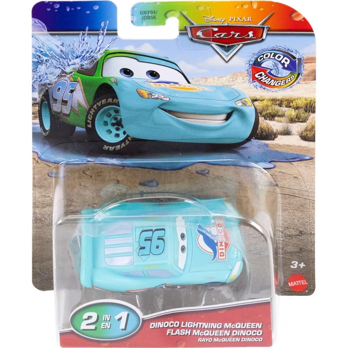 Masinuta Disney Cars, Color Changers, Dinoco Lightning McQueen, JKP76