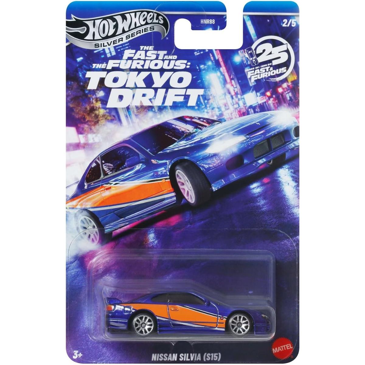 Masinuta Fast and Furious, Hot Wheels, Tokyo Drift, Nissan Silvia S15, JKX06