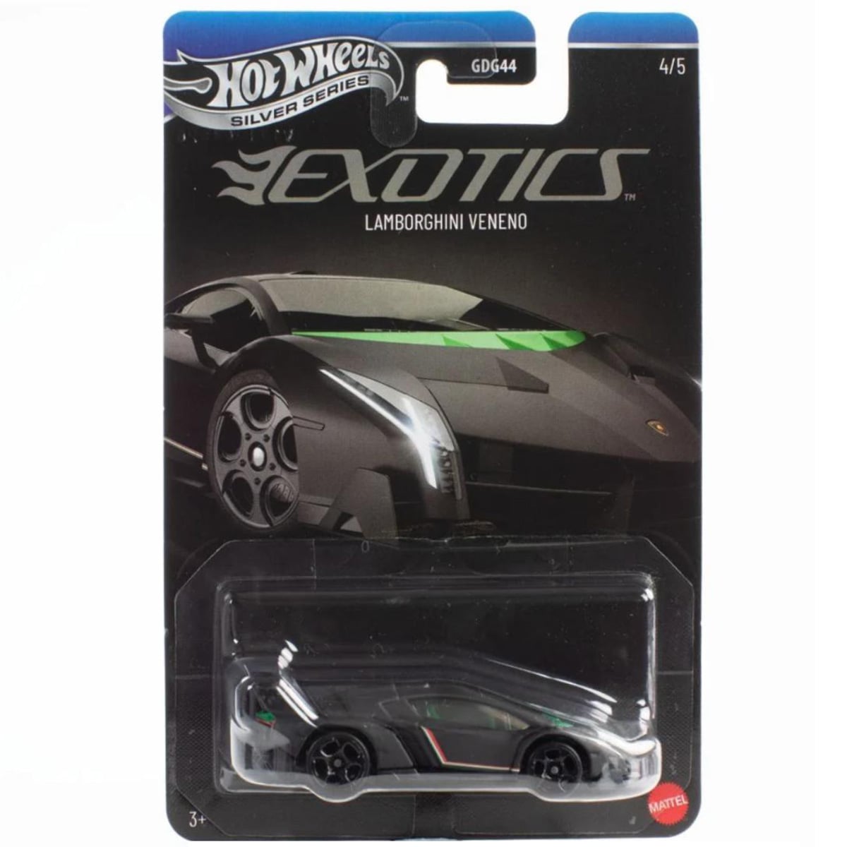 Masinuta Hot Wheels Silver Series, Exotic Envy, Lamborghini Veneno, JKX79