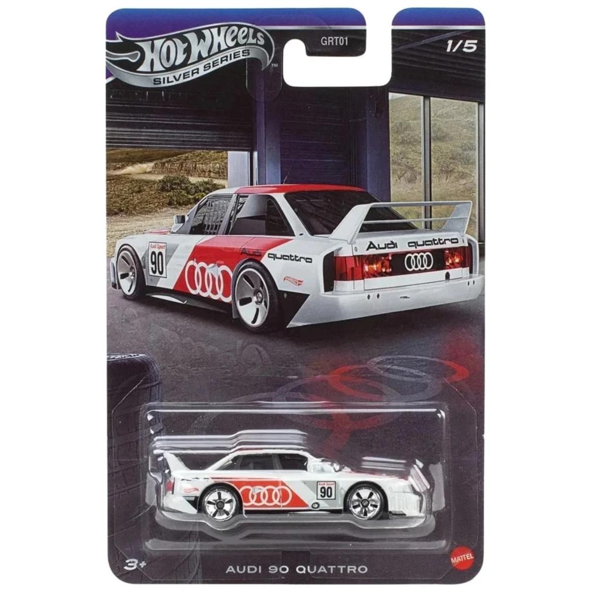 Masinuta metalica, Hot Wheels, Silver Series, Audi 90 Quattro, JKY15