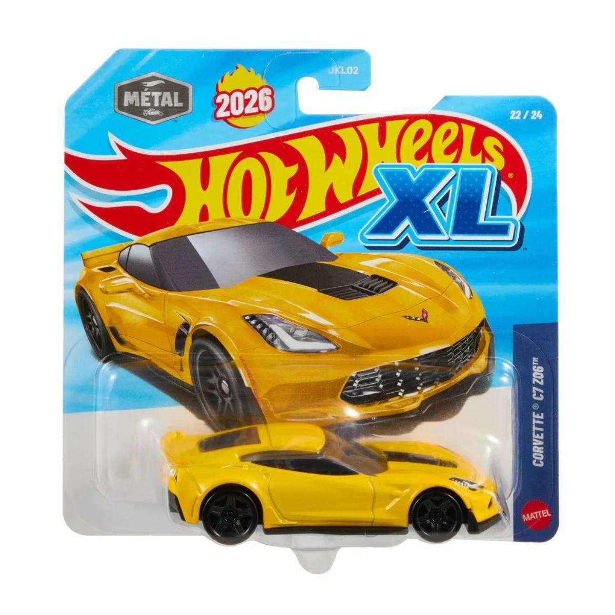 Masinuta din metal, Hot Wheels XL, Corvette C7 Z06, 1:43, JLJ49