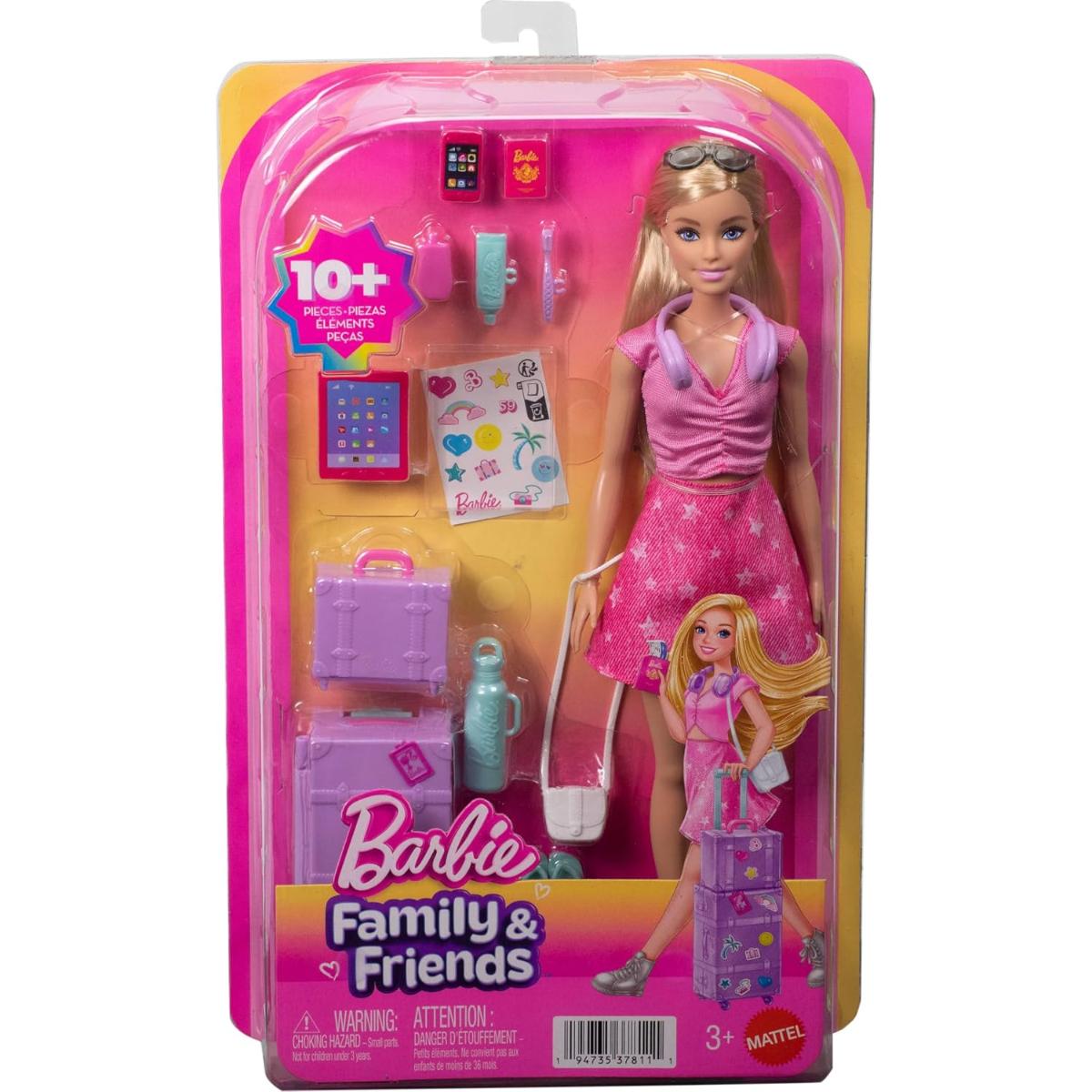 Papusa cu accesorii, Barbie, Family&Friends, Malibu Endless Adventure, JMJ47