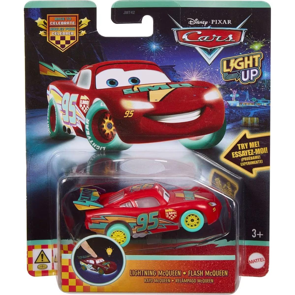 Masina din metal, Disney Pixar Cars, Light Up, Lightning McQueen, 1:55, JMT44