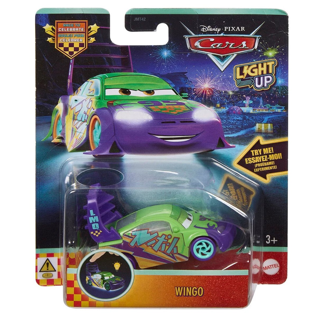 Masina din metal, Disney Pixar Cars, Light Up, Wingo, 1:55, JMT47