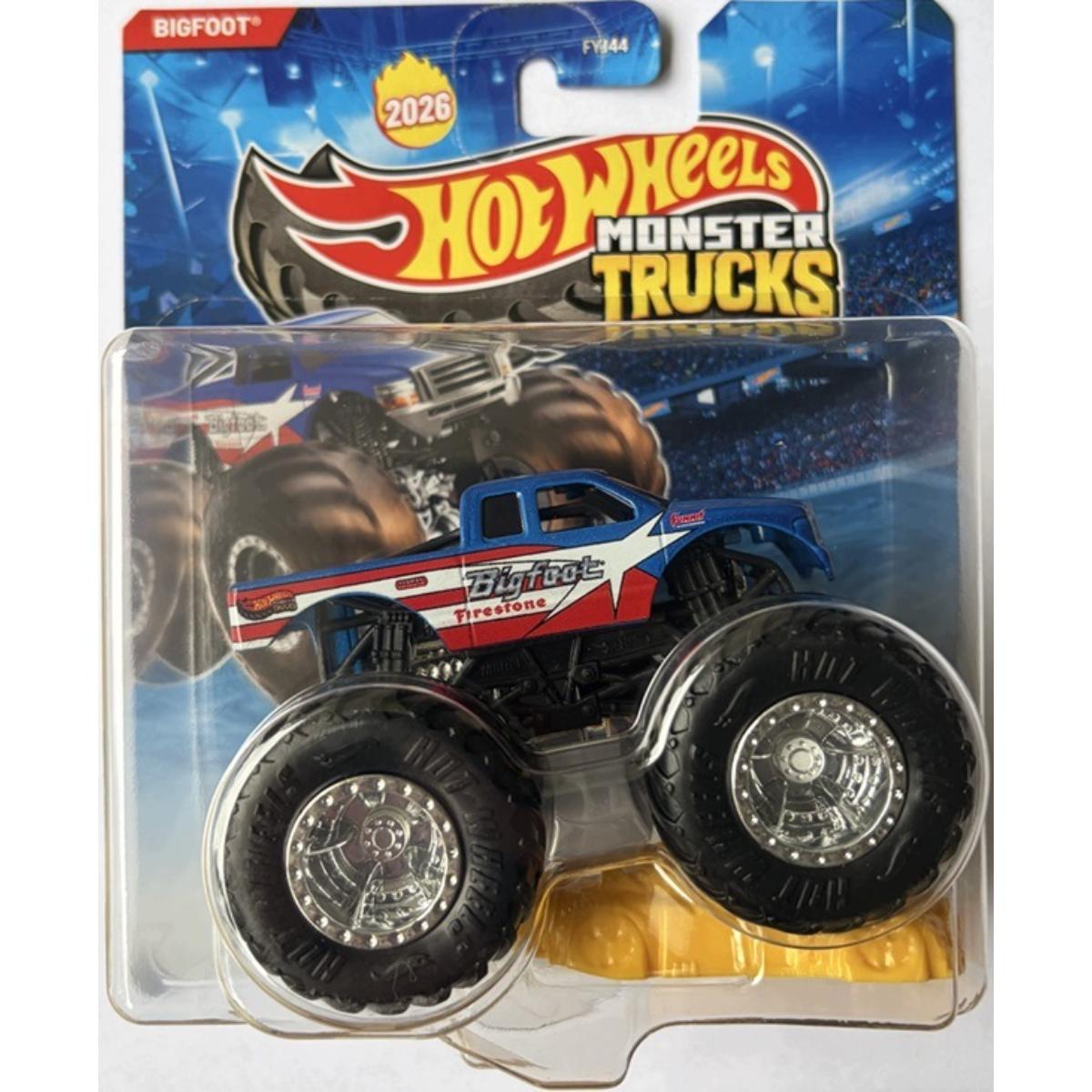 Masinuta Hot Wheels, Monster Truck, Crushed Car, Bigfoot, JTG74