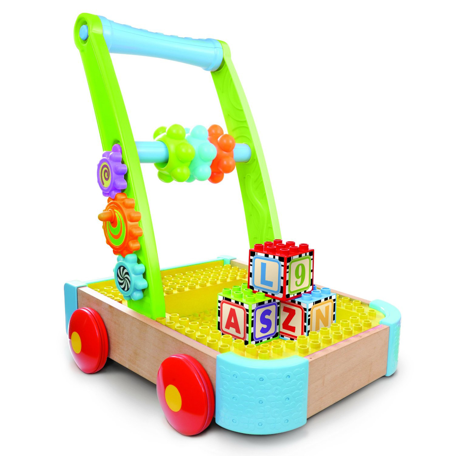 jucarie bebelusi b-kids antemergator si cuburi de construit