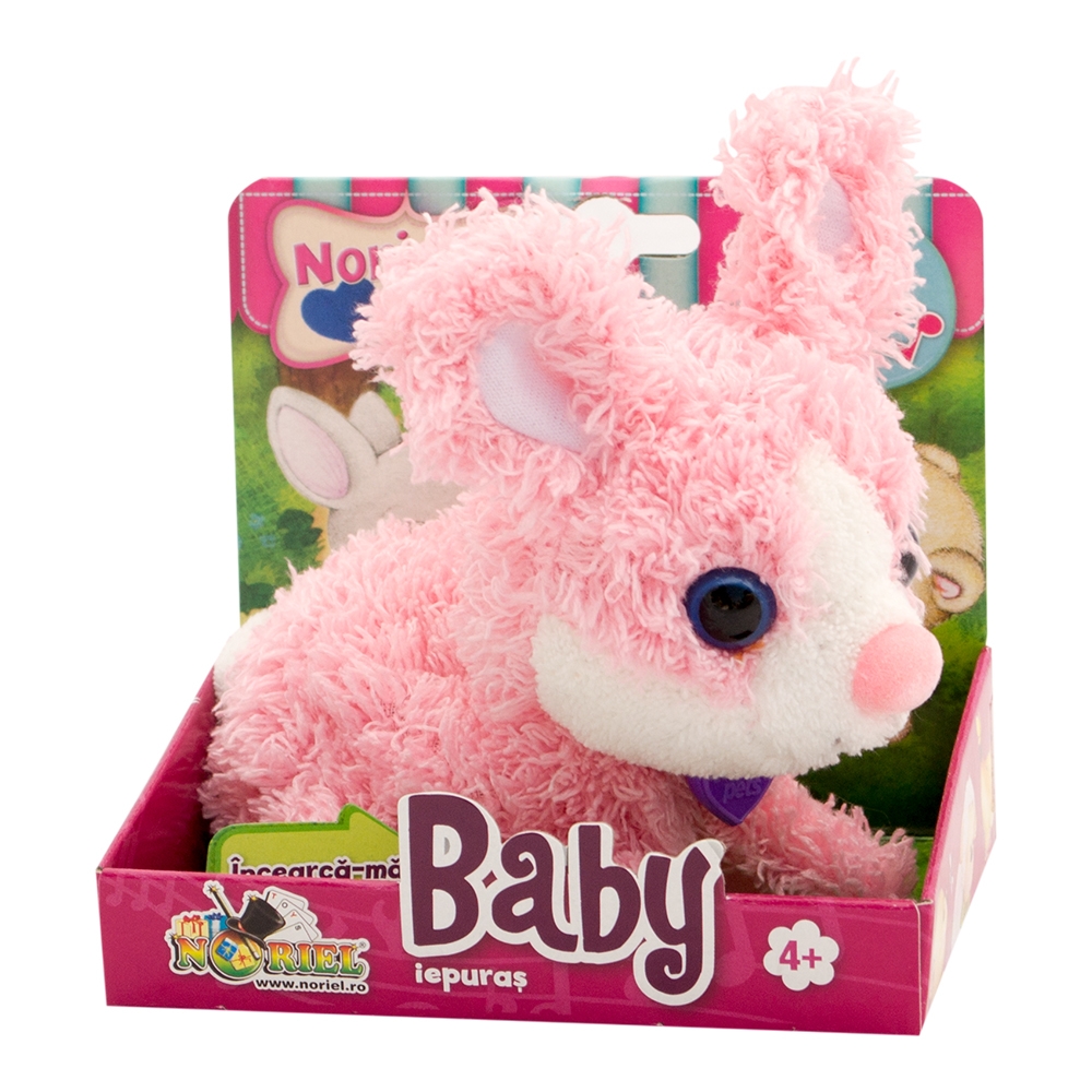 jucarie de plus interactiva noriel pets baby - iepuras