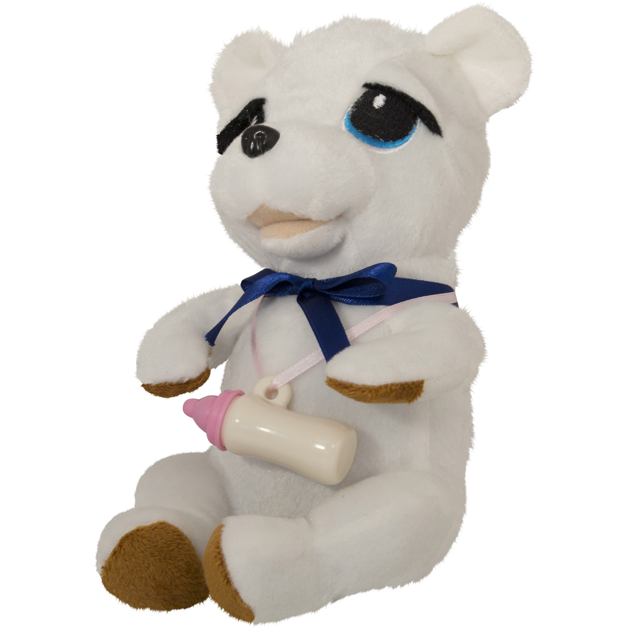 jucarie de plus interactiva noriel pets - ursuletul alb baby