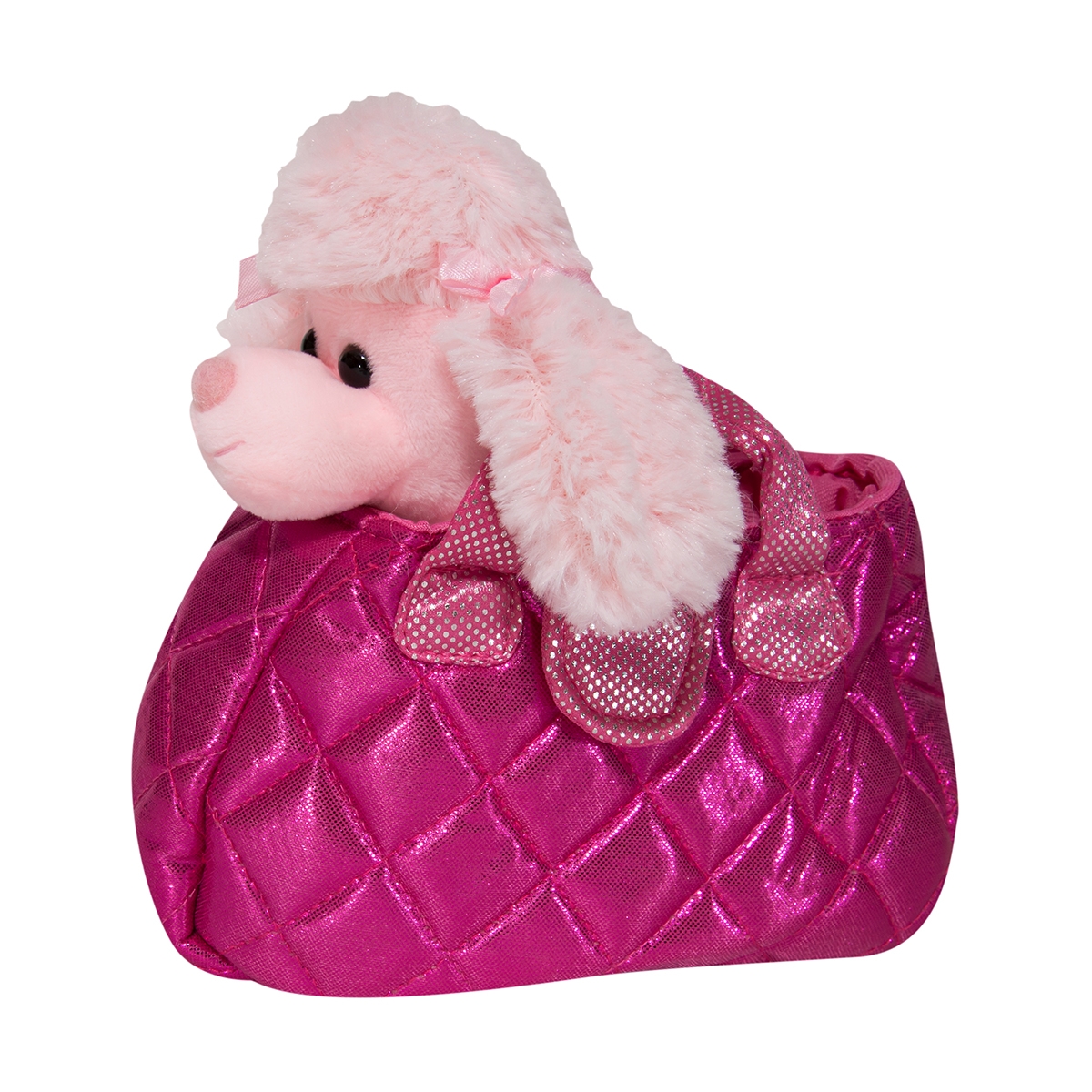 jucarie de plus noriel plush - gentuta cu catelus roz