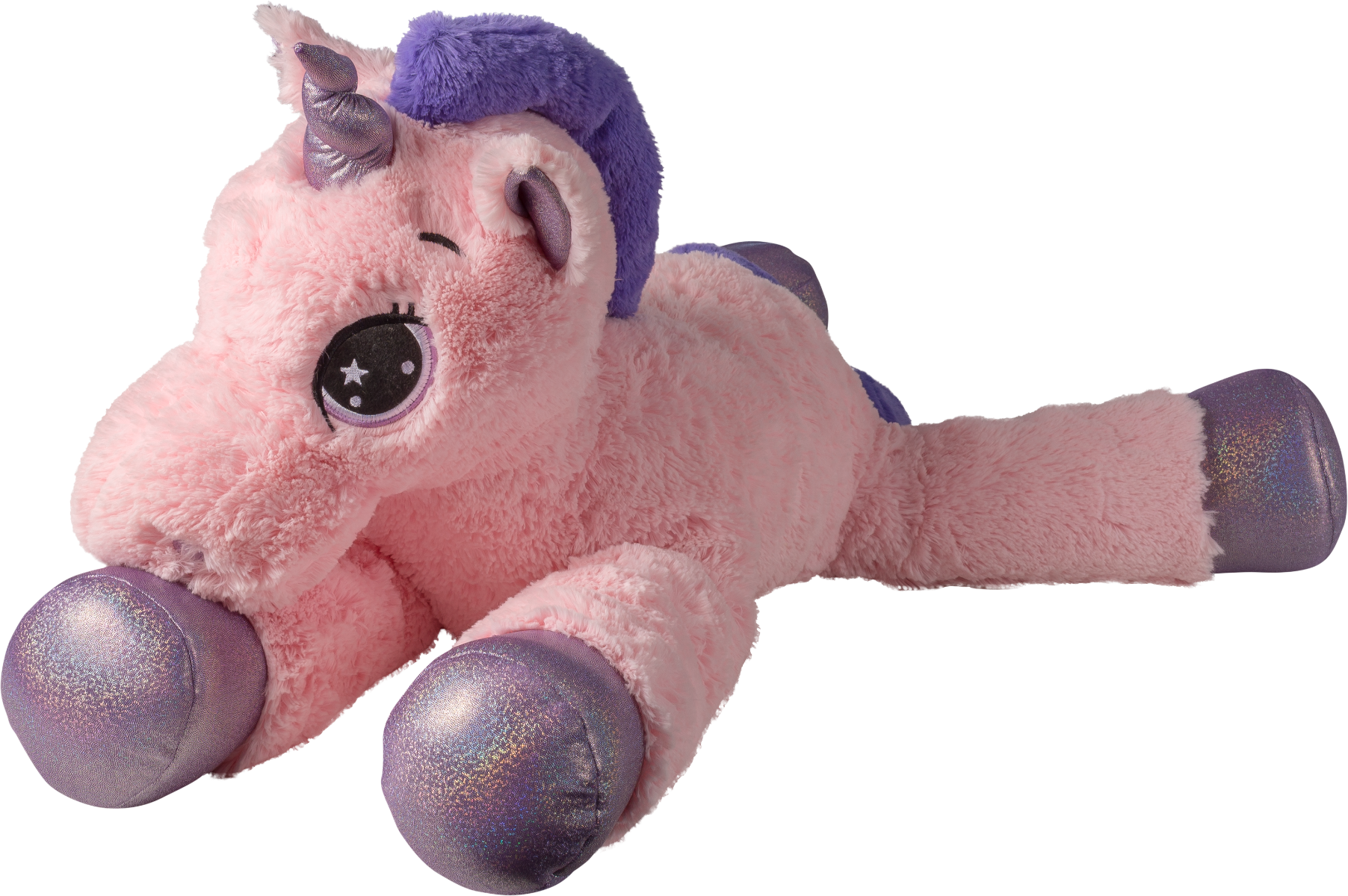 jucarie de plus noriel - unicorn roz, 80 cm