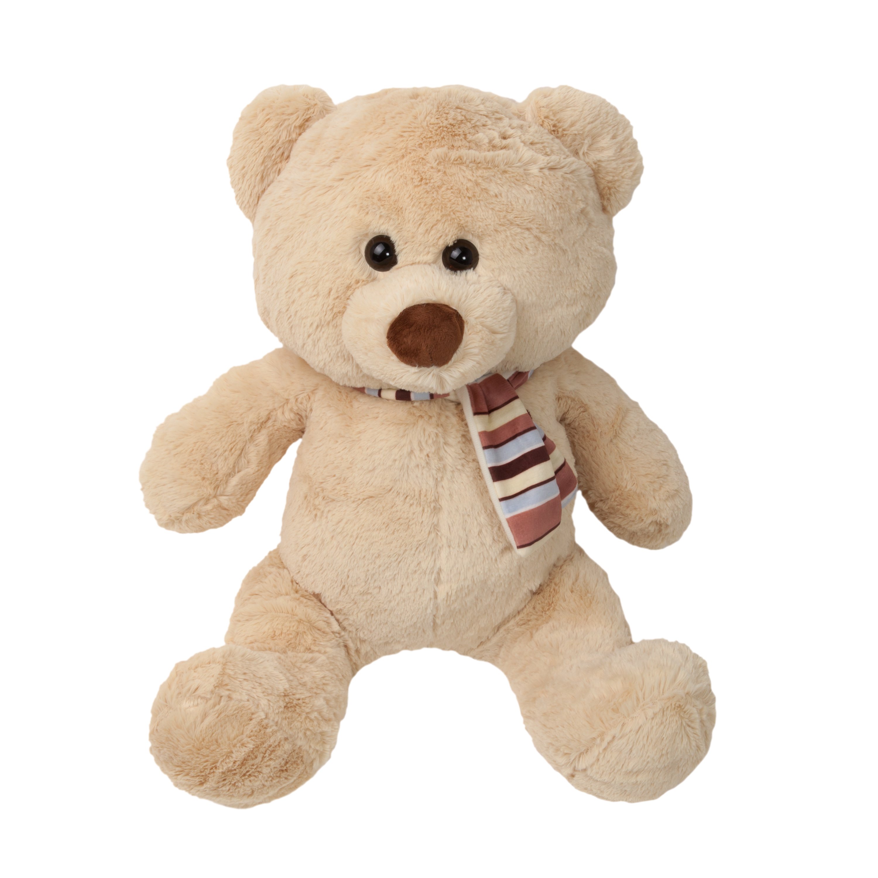 jucarie de plus ursulet bej cu fular, 43 cm