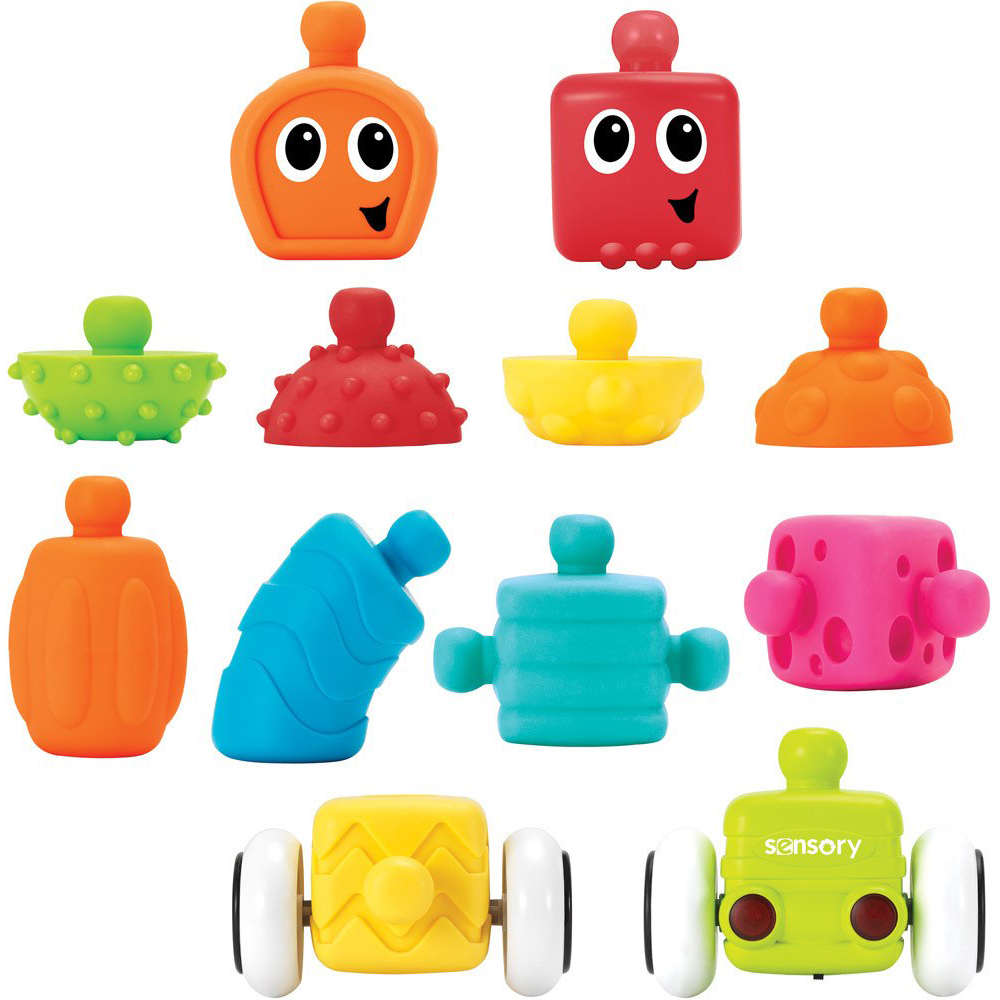 Set de blocuri infantino plug & roll multi block
