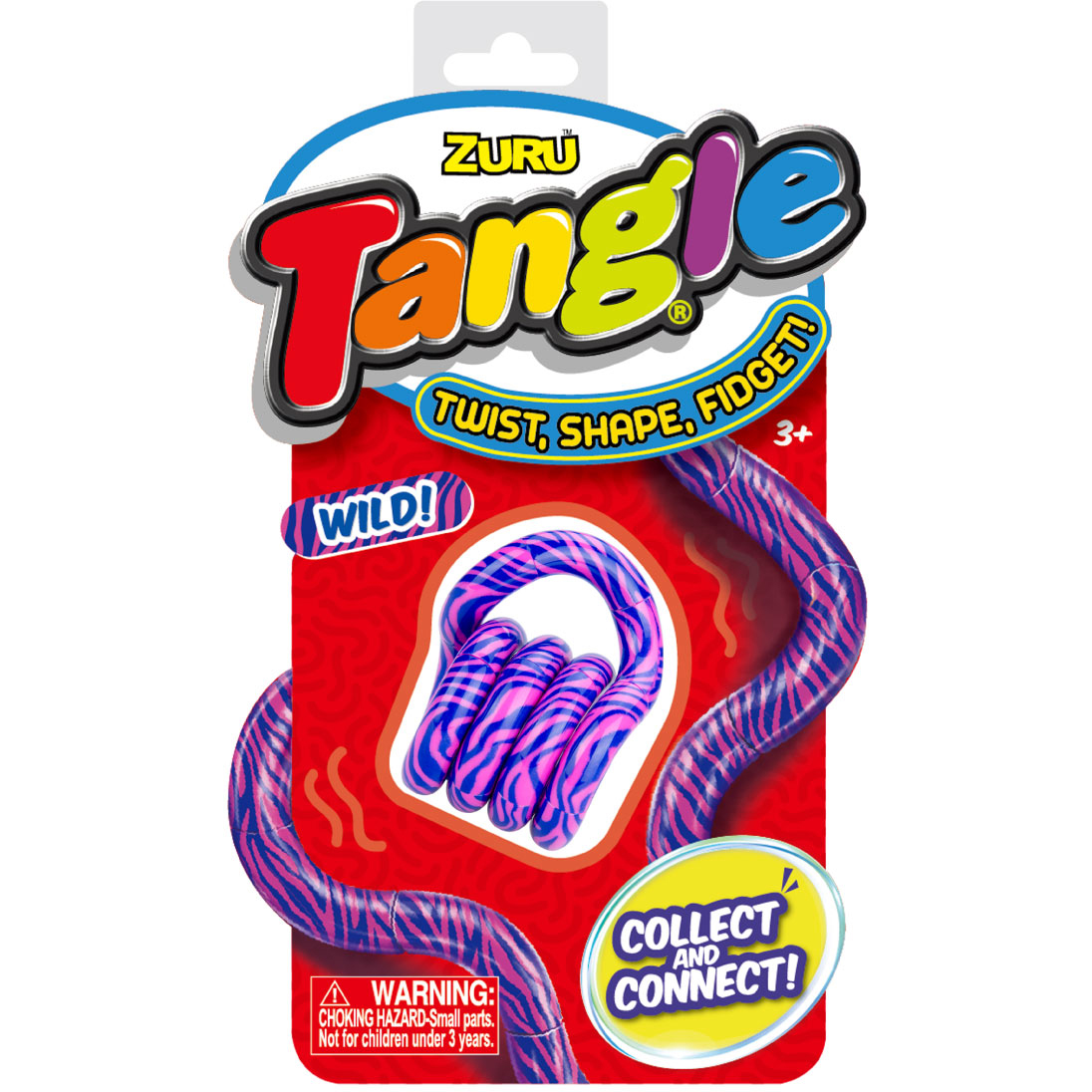 Jucarie zuru tangle - wild zebra purple