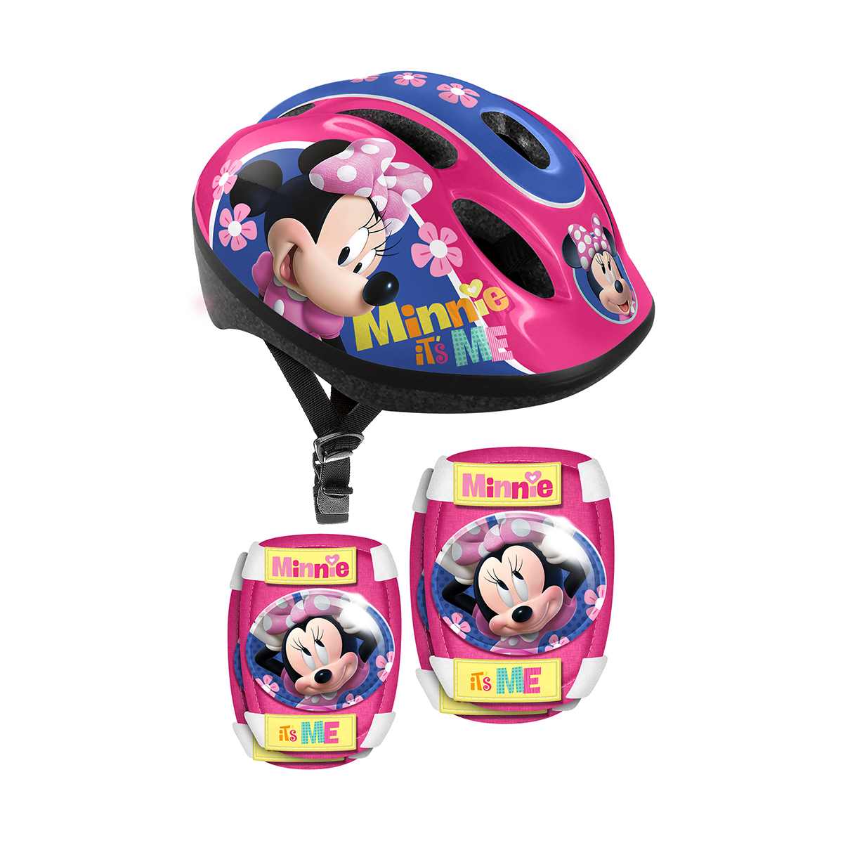 Set de accesorii protectie si casca disney minnie mouse, s