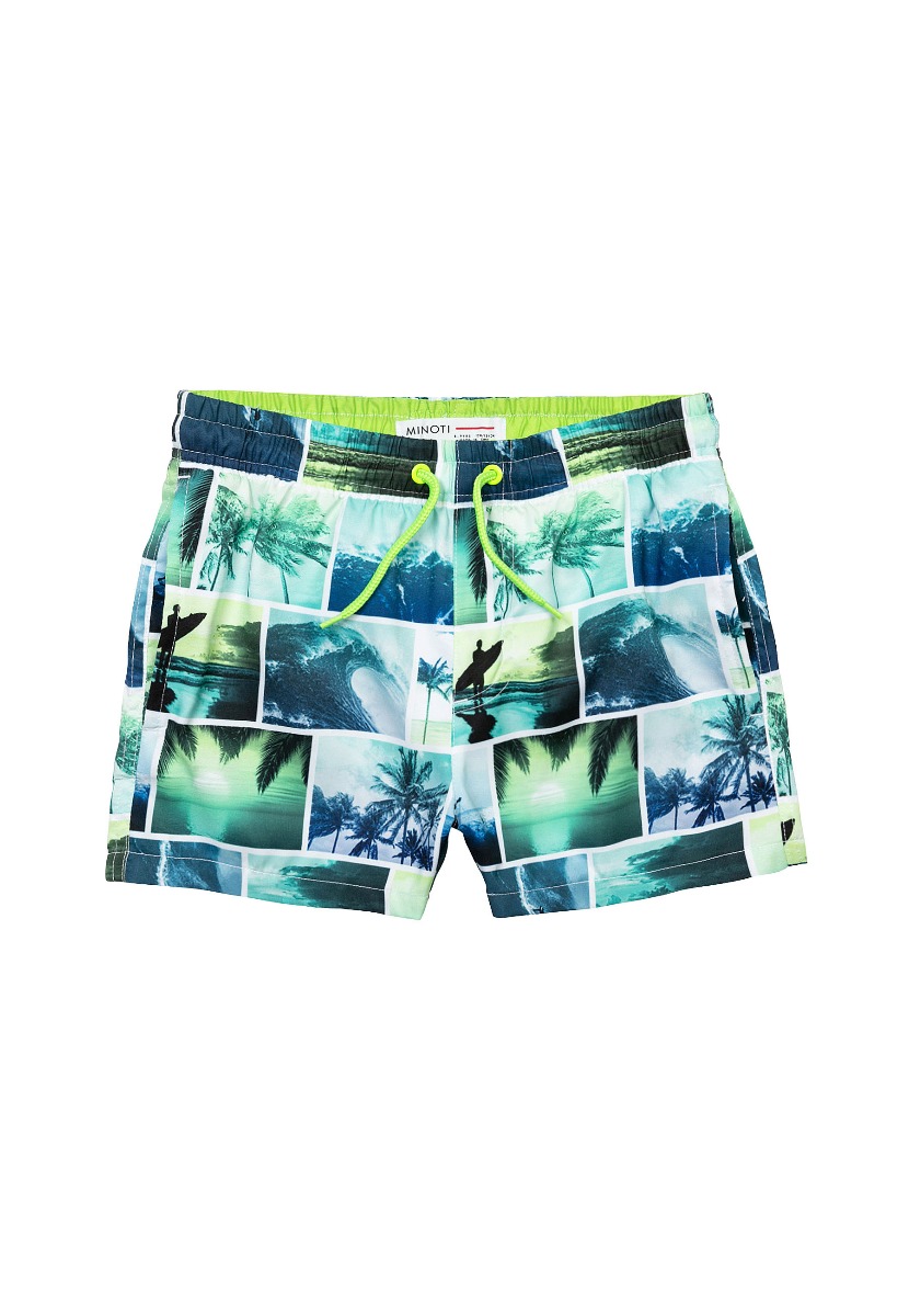 Pantaloni de baie cu imprimeu, Minoti, verde Minoti imagine 2022