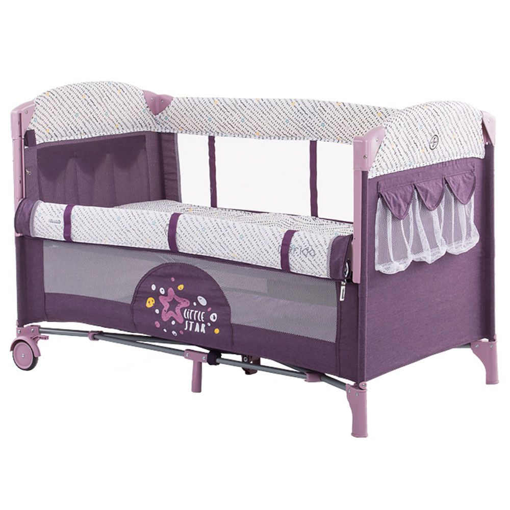 Patut bebe, pliabil cu laterala culisanta chipolino merida amethyst