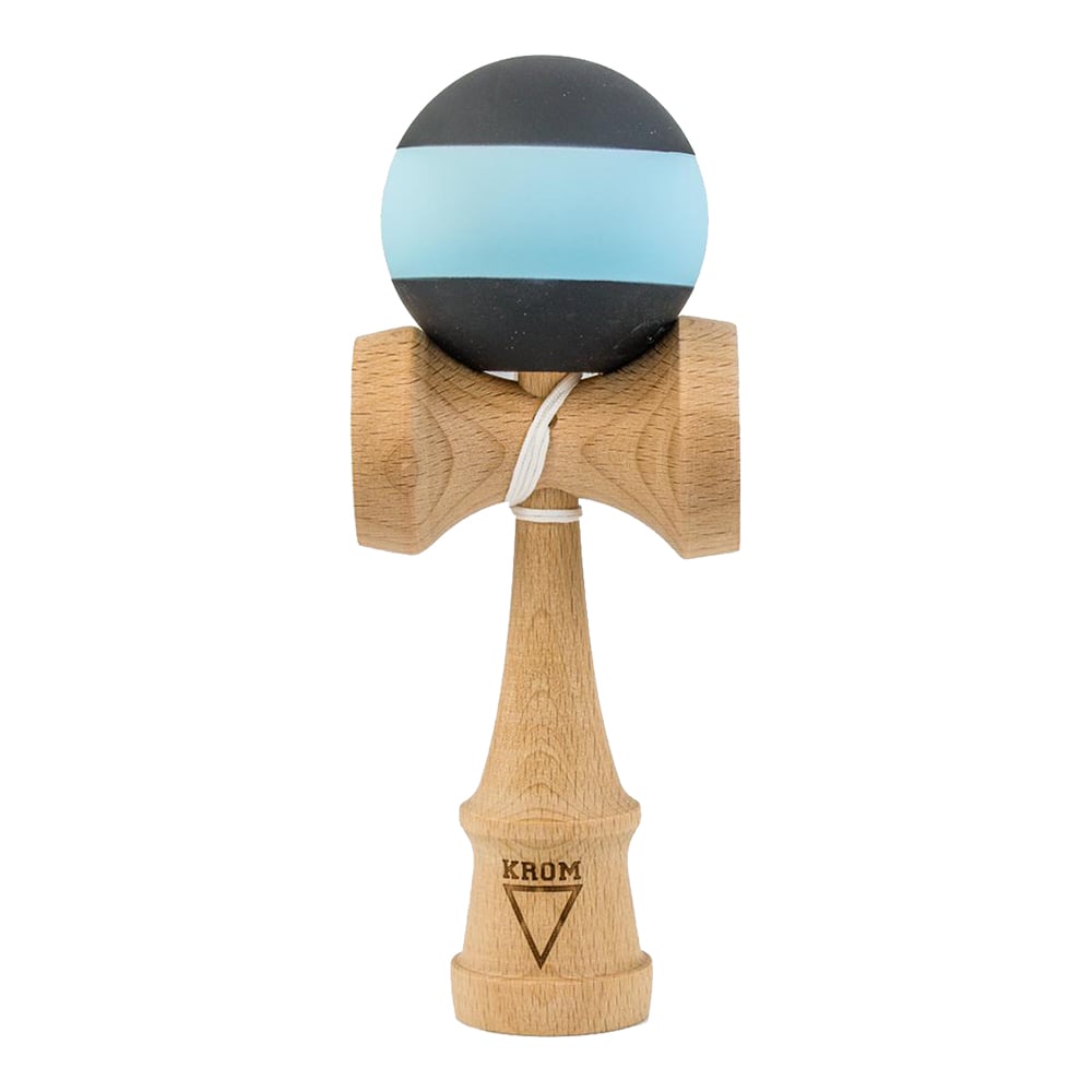 krom kendama rubber stripes - black & seafoam