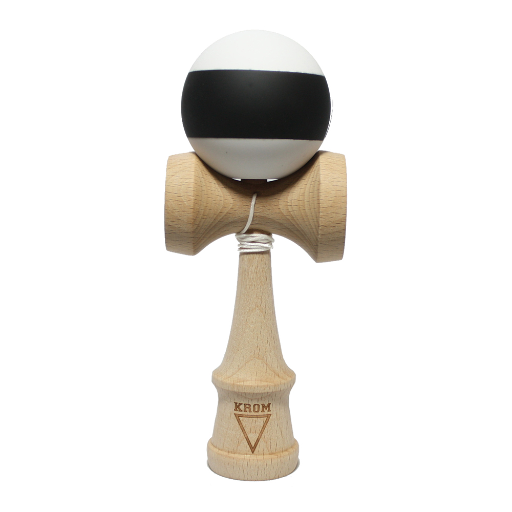 krom kendama rubber stripes - white & black