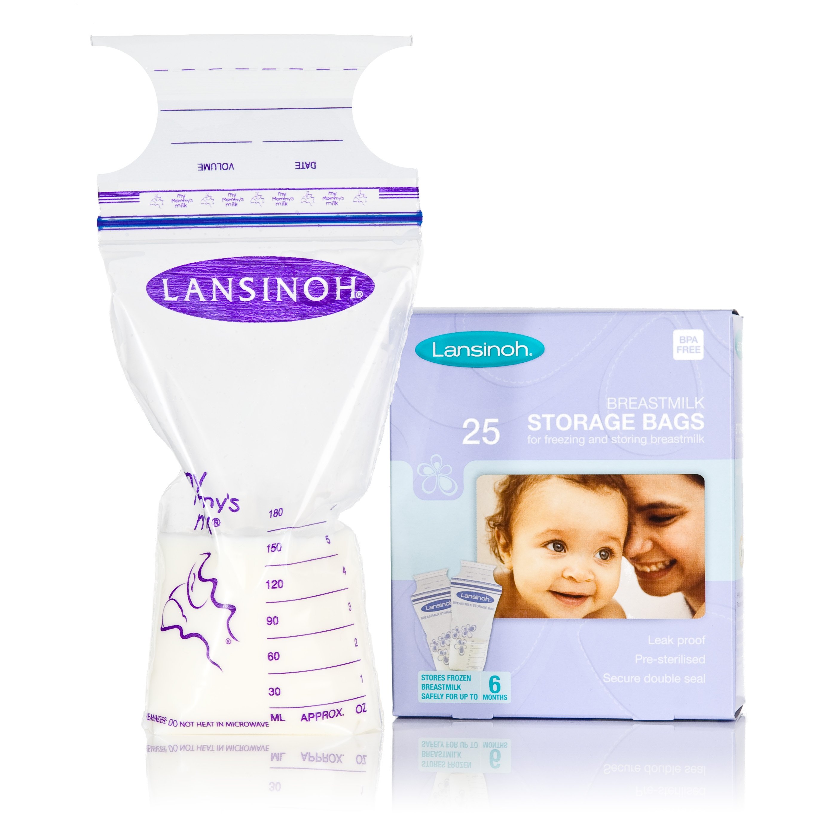 pungi de stocare a laptelui matern lansinoh, 25 buc