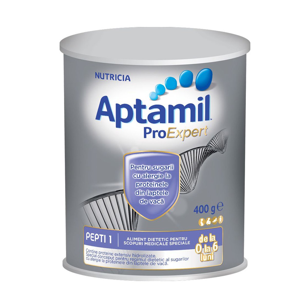 Lapte praf de inceput Aptamil Pepti 1, 400g