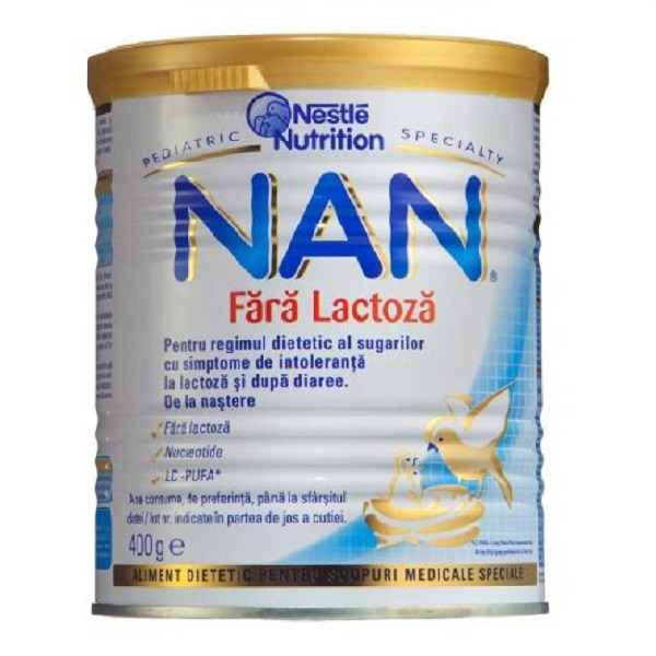 lapte praf de inceput nestle nan fara lactoza, 400g