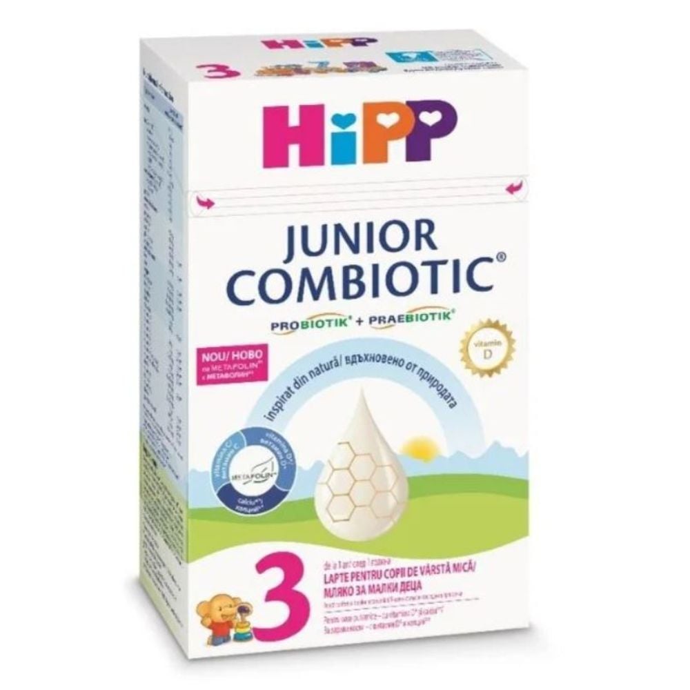 Lapte praf de crestere Junior Combiotic Hipp 3, 500 g, 1 an+ Hipp imagine 2022