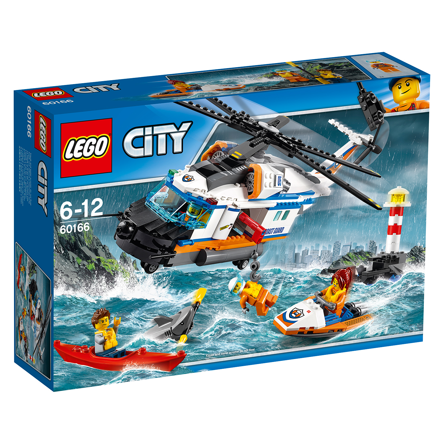 lego® city coast guard - elicopter de salvare pentru conditii grele (60166)