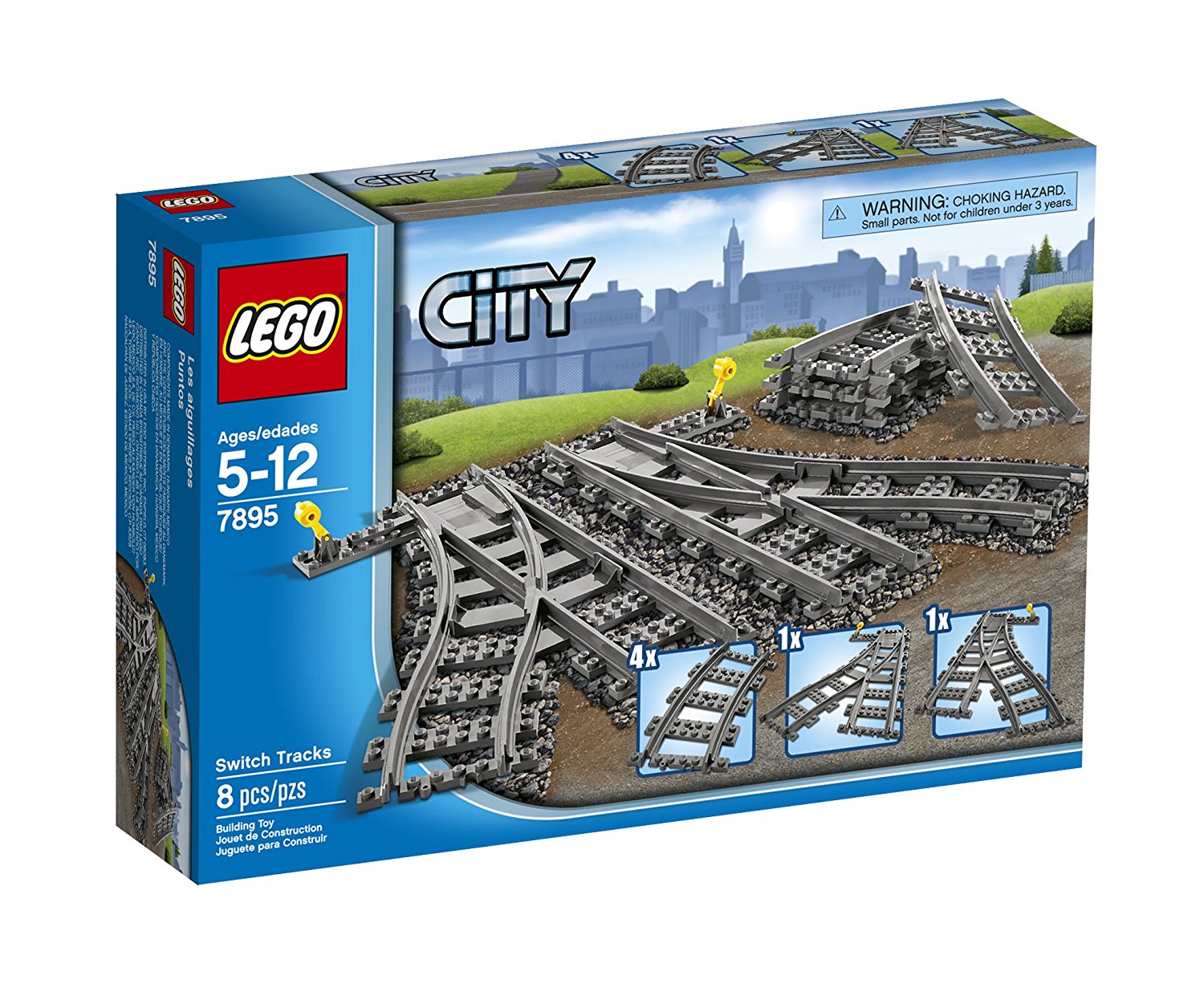 lego® city - macaz pentru calea ferata (7895)