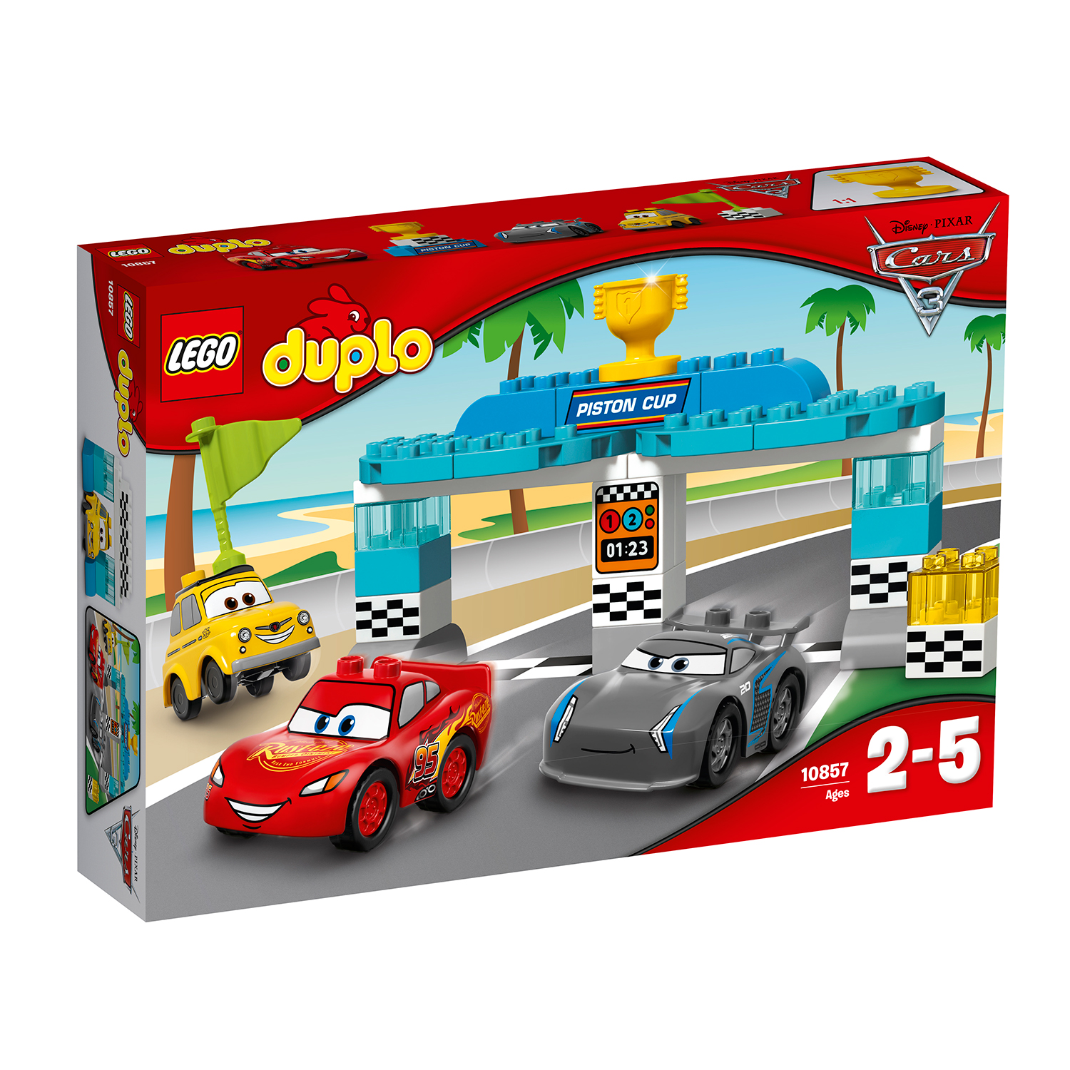 LEGO® DUPLO® Disney - Cursa pentru Cupa Piston (10857)