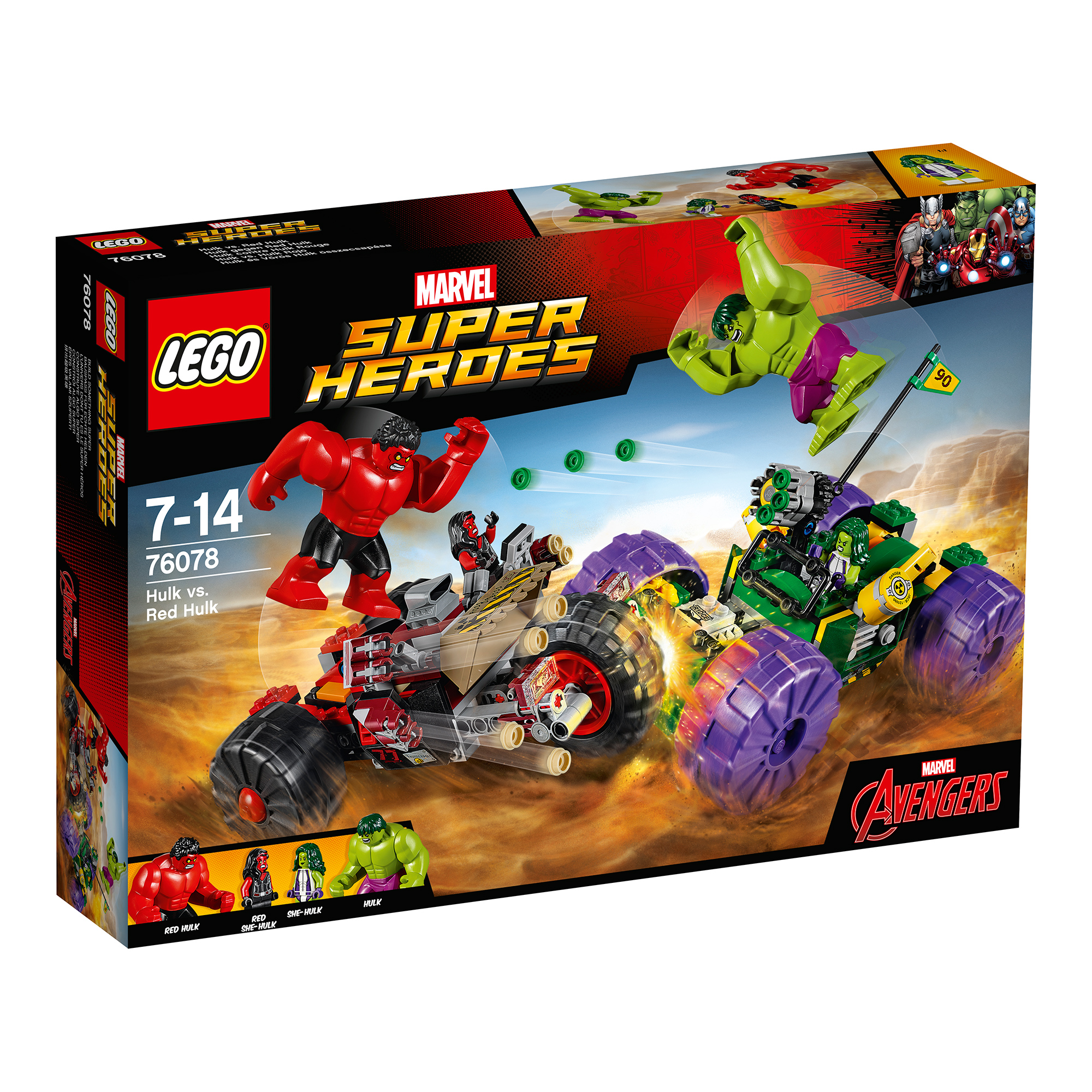 lego® marvel super heroes - hulk contra hulk cel rosu (76078)