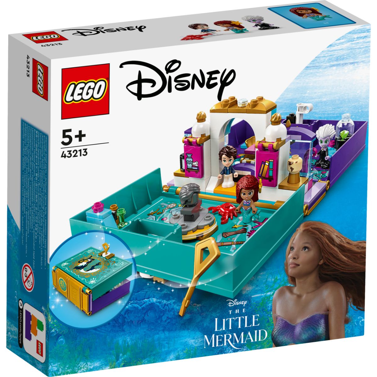 LEGO® Disney Princess – Cartea povestii Mica sirena (43213) (43213) imagine noua responsabilitatesociala.ro