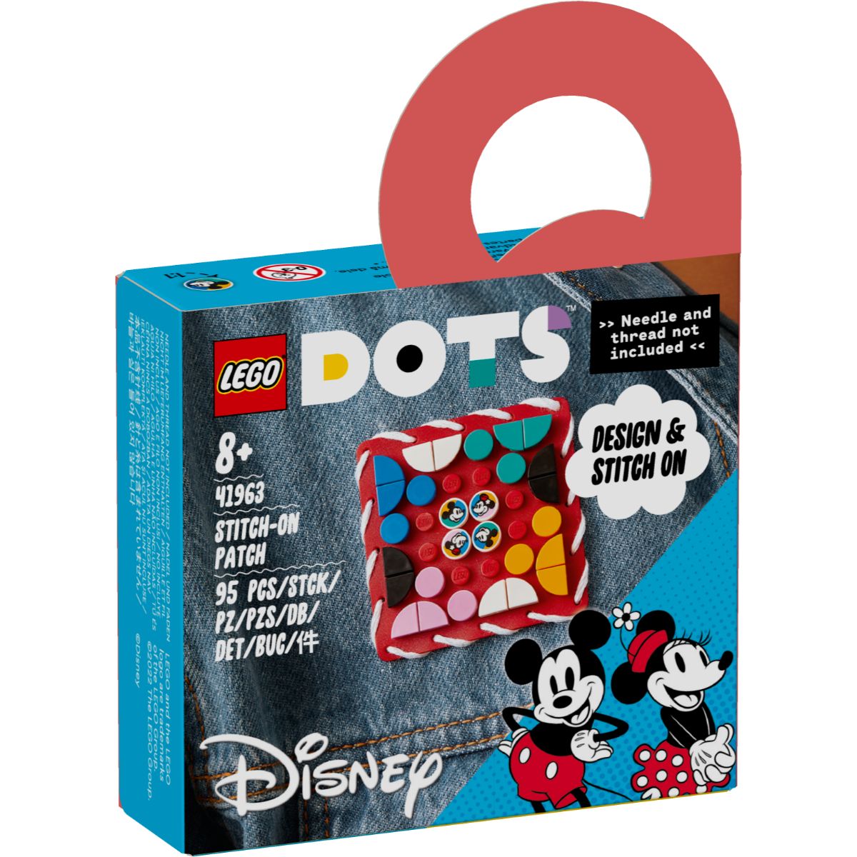 LEGO® Dots – Petic de cusut Mickey Mouse si Minnie Mouse (41963) LEGO