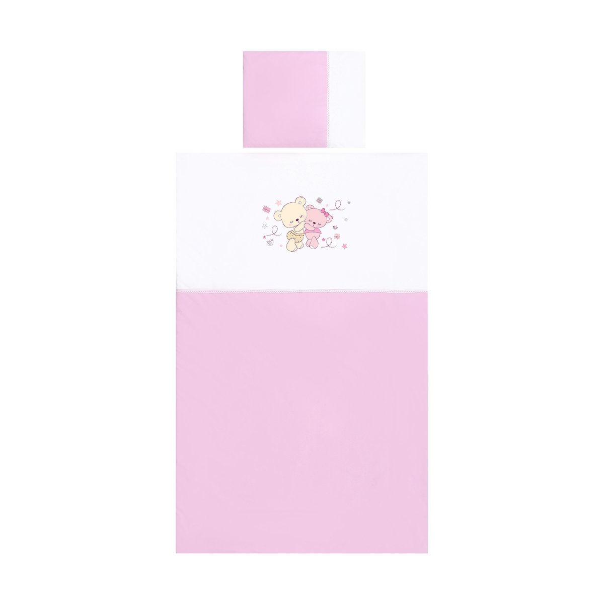 lenjerie de pat copii lorelli classic 15 piese za za, pink